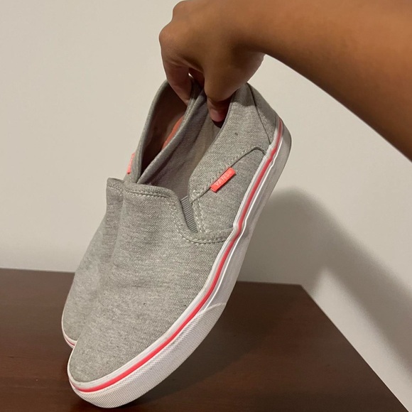 Vans Women's Gray and Pink Casual Shoes - Picture 3 of 4